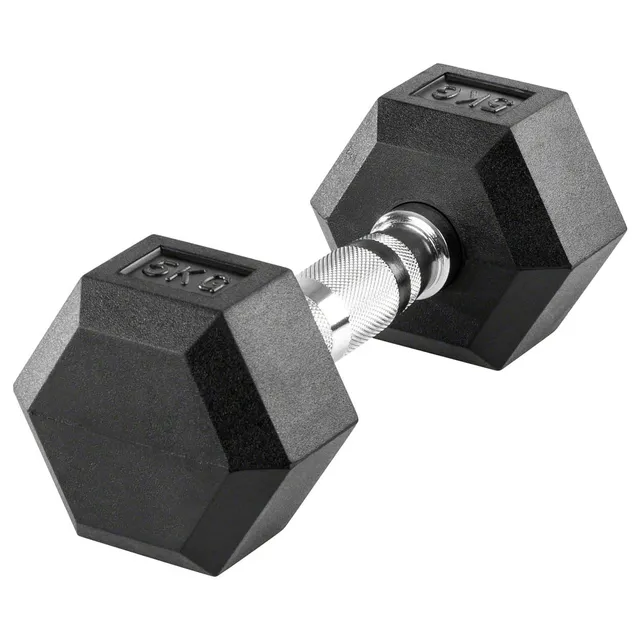 Sport-Tec Hex Kompakthantel 5 kg Gummi Kurzhantel