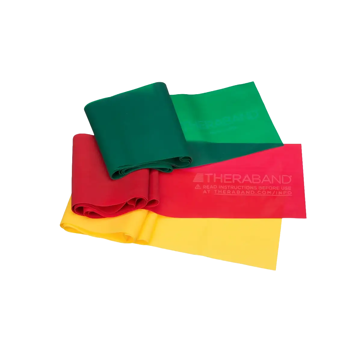 TheraBand TheraBänder Set 1,50 m Anfänger gelb-rot-grün