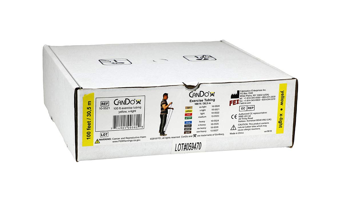 CanDo Power Tube Fitnesstube 30,5 m gelb sehr leicht