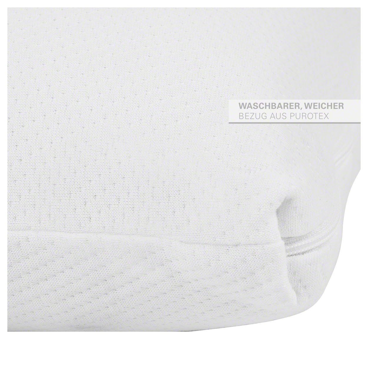 Sport-Tec Viscoline Reisekopfkissen anatomisch weiß 34x33x13