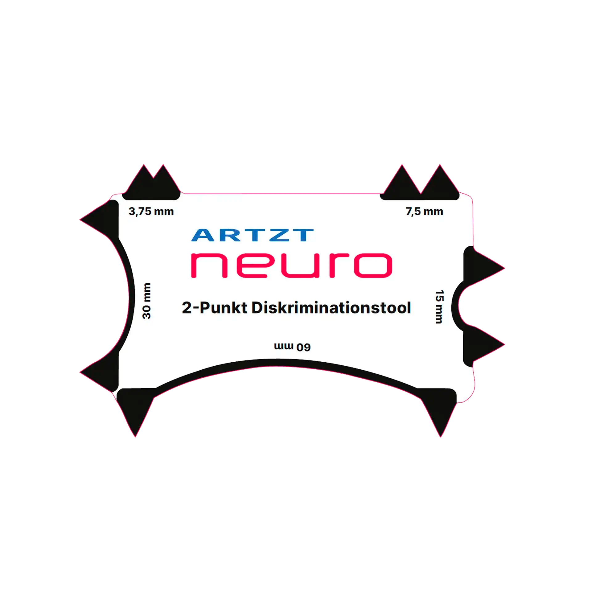ARTZT neuro 2-Punkt Diskriminations-Tool Edelstahl