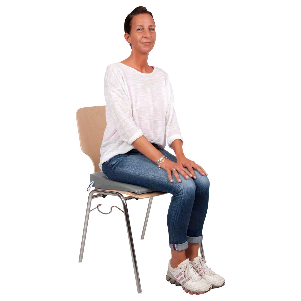 Sport-Tec Therapiegeräte VB 120 Sitzkeilkissen Grau Kunstleder