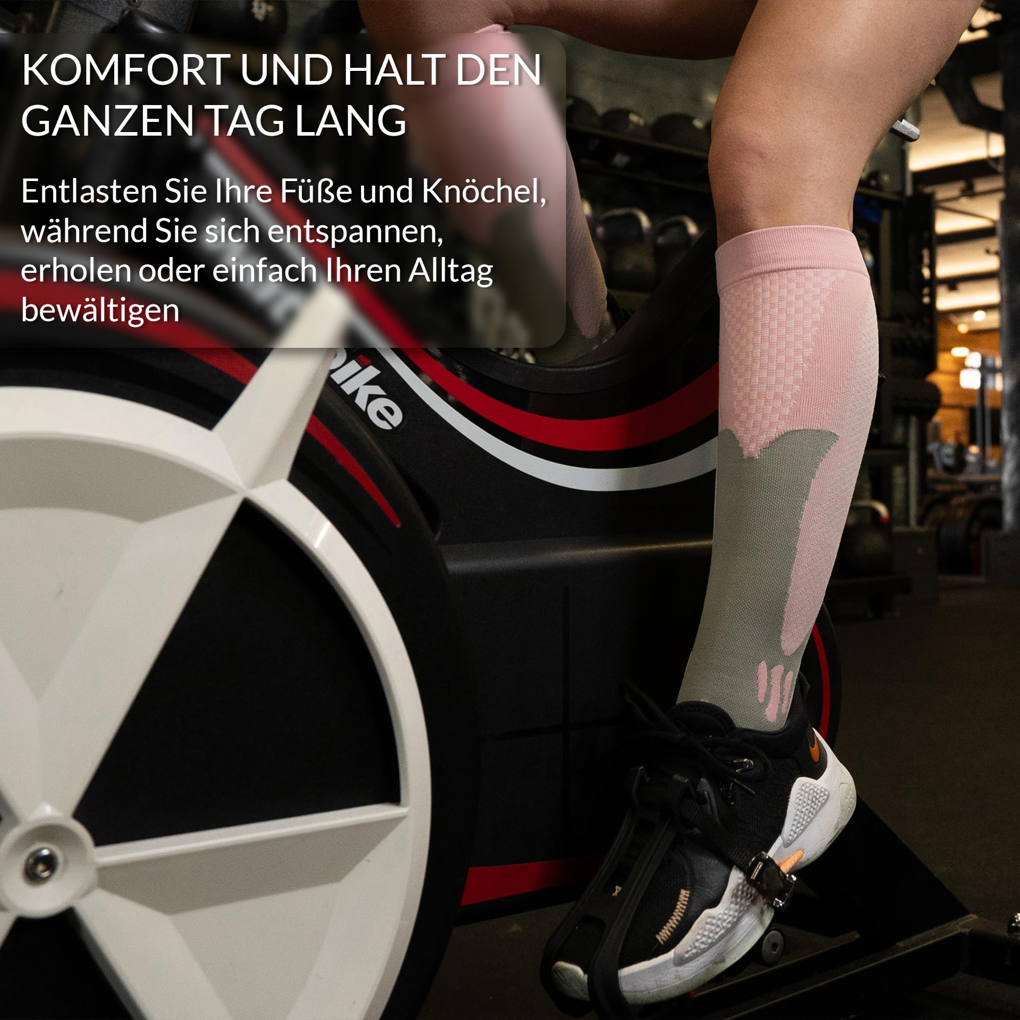 360 RELIEF Kompressionsstrümpfe rosa 1 Paar L-XL