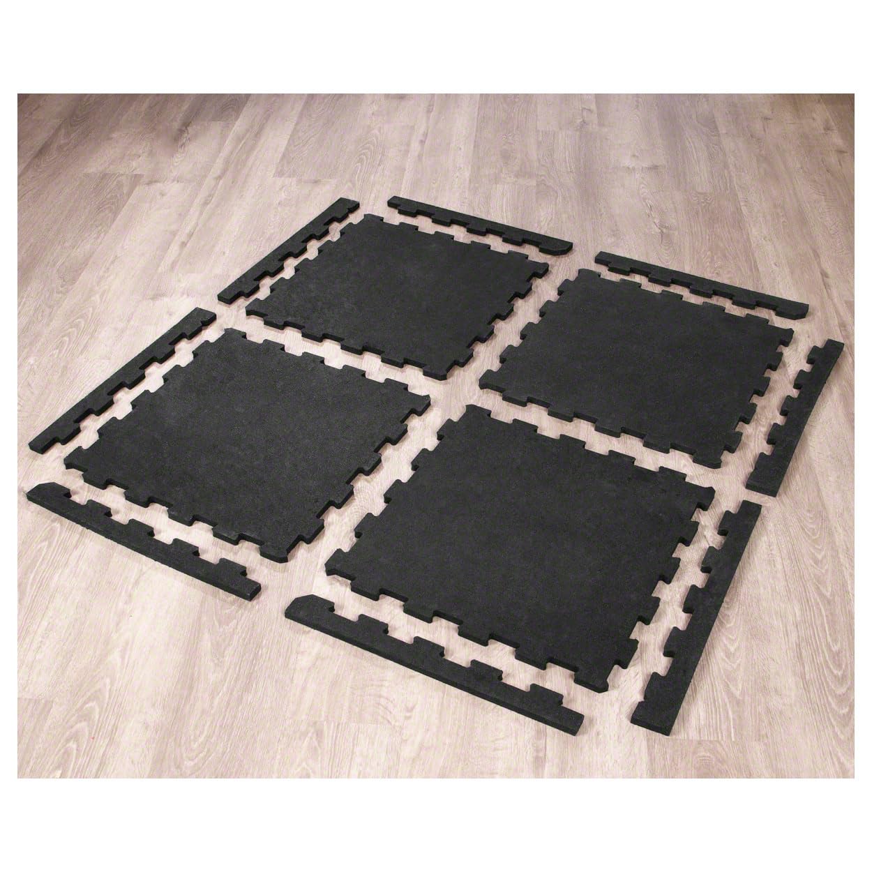 Sport-Tec Bodenschutzmatte Puzzlematte 4er Blau-Schwarz