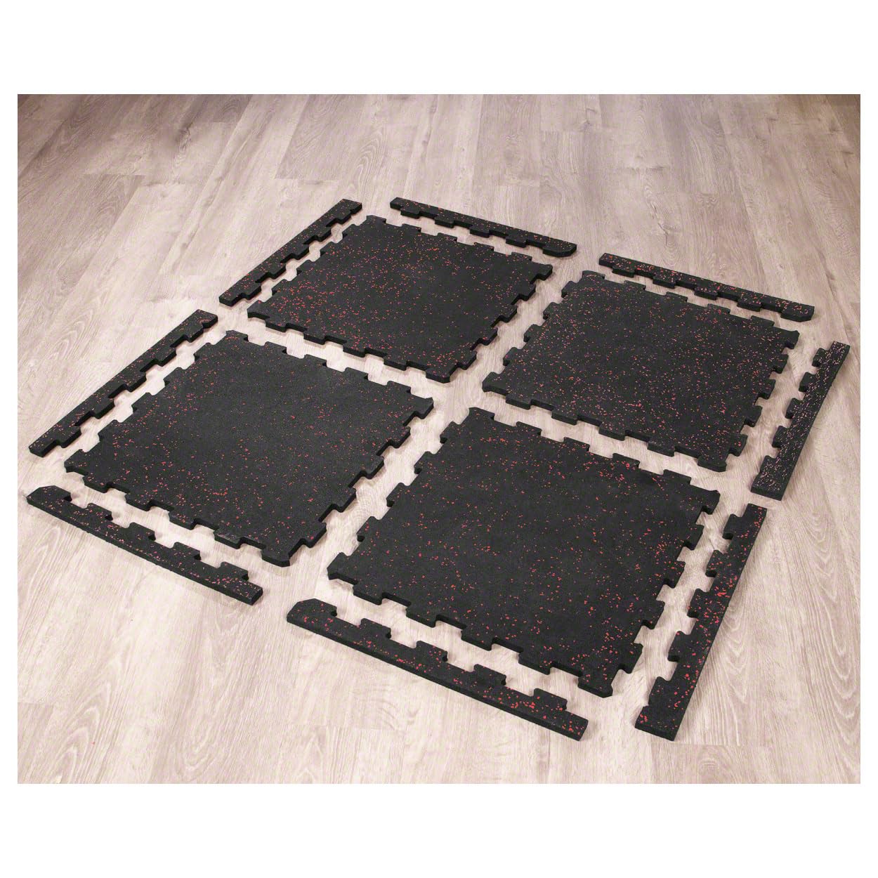 Sport-Tec Bodenschutzmatte Puzzlematte 4er Blau-Schwarz