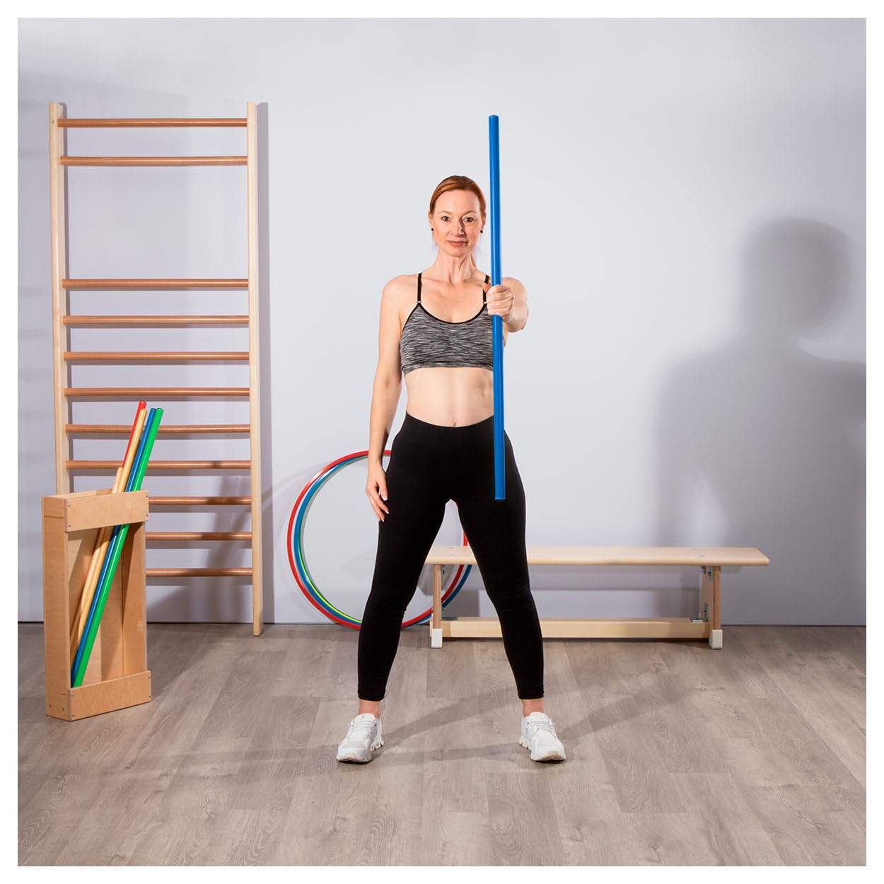 Sport-Tec Turnstab Gymnastikstab 120cm Blau Kunststoff