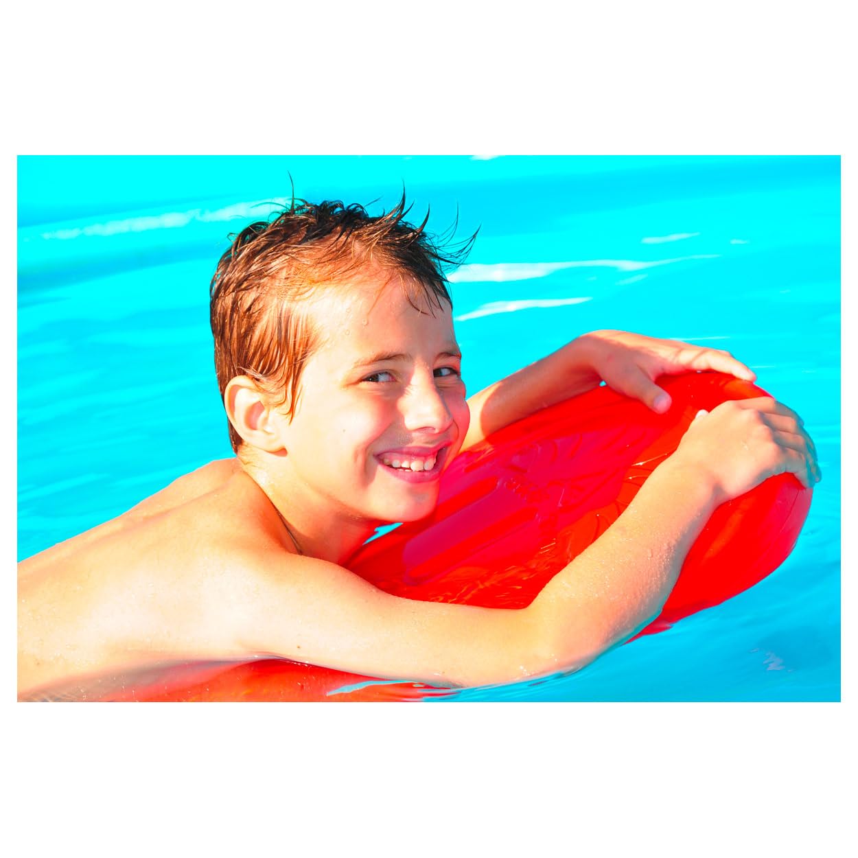 Sport-Tec Sport & Fitness Schwimmbrett Blau Groß mit Griffen