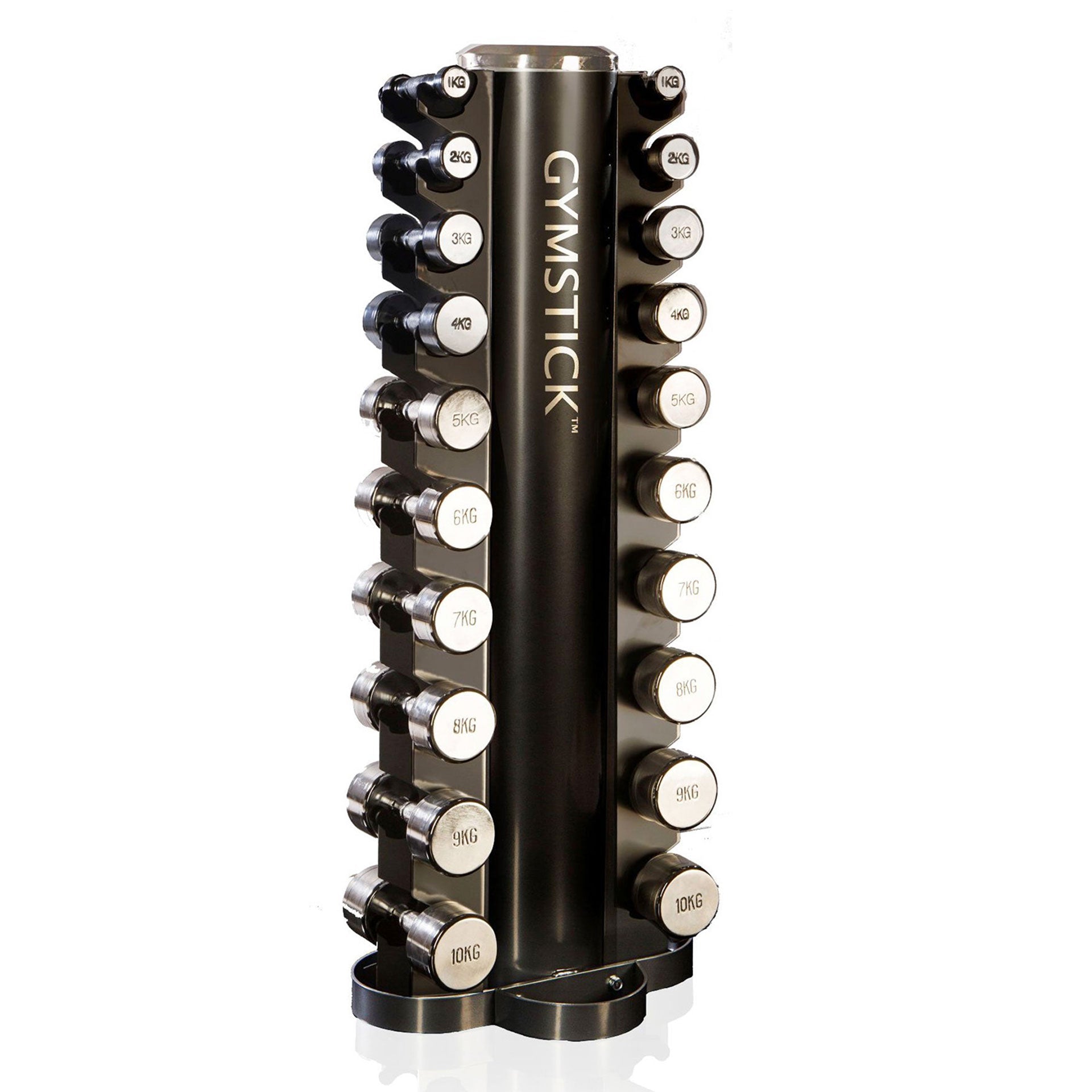 Gymstick Turm Ständer für Chrom-Hanteln 1-10 kg Stahl