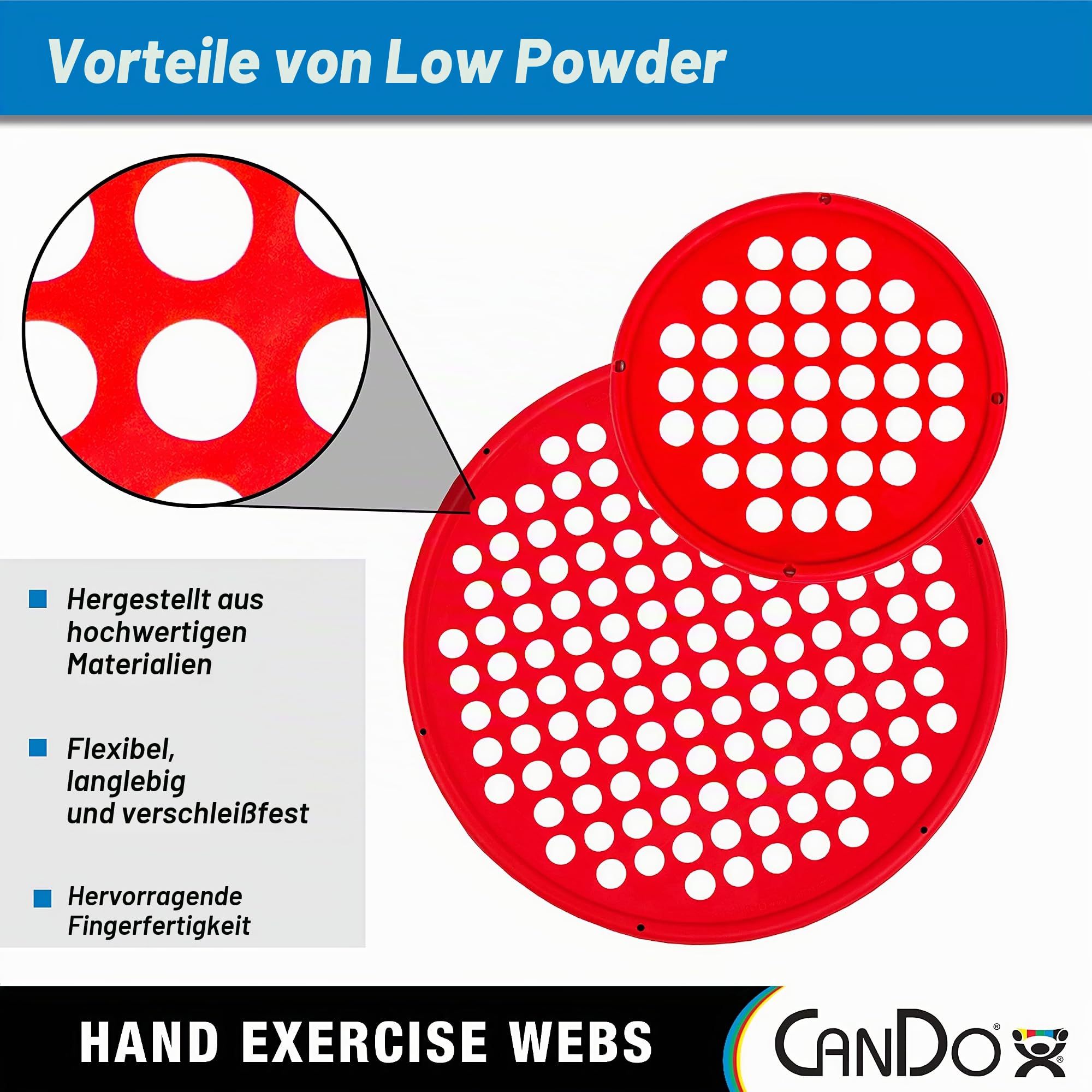 CanDo Twist-n-Bend Handtrainer 17 cm rot leicht