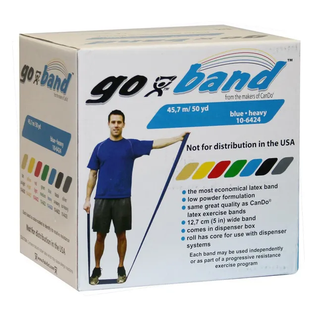 CanDo exercise Go-Band Trainingsband 45m blau schwer Widerstand