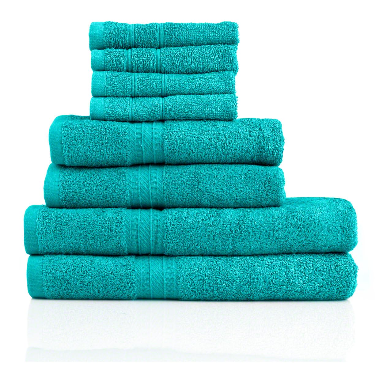Sport-Tec Wellness Handtuch Set 8tlg Anthrazit Baumwolle