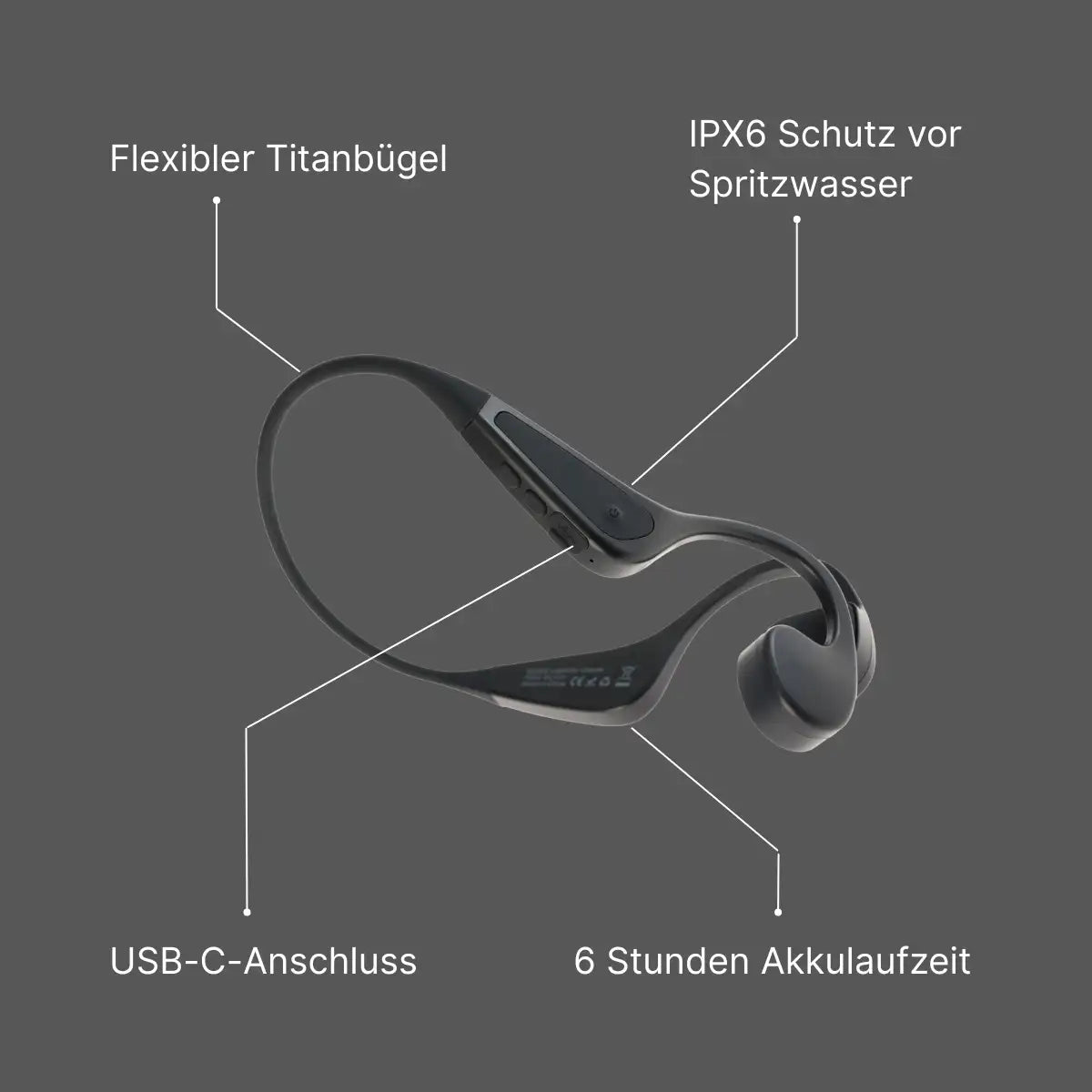Artzt ARTZT neuro SoundVibe II Knochenschall Kopfhörer Bluetooth
