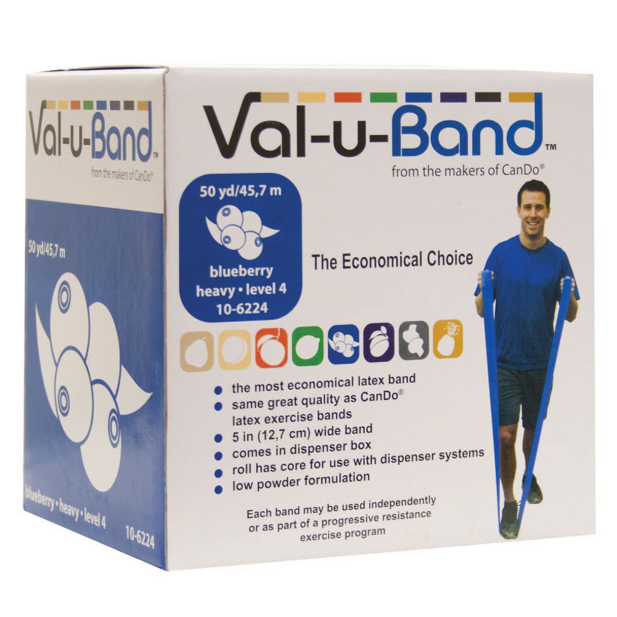 CanDo Exercise Bands Trainingsband 45 m blaubeere medium