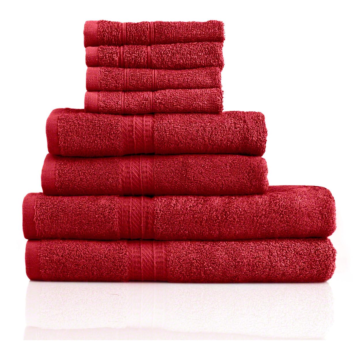Sport-Tec Wellness Handtuch Set 8tlg Anthrazit Baumwolle