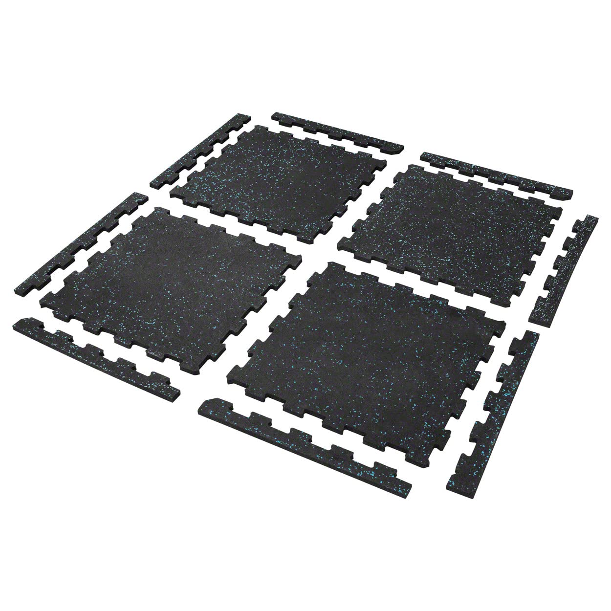 Sport-Tec Bodenschutzmatte Puzzlematte 4er Blau-Schwarz