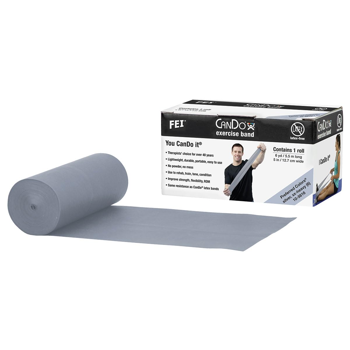 CanDo Trainingsband Spenderbox 5,5 m Gelb Sehr Leicht