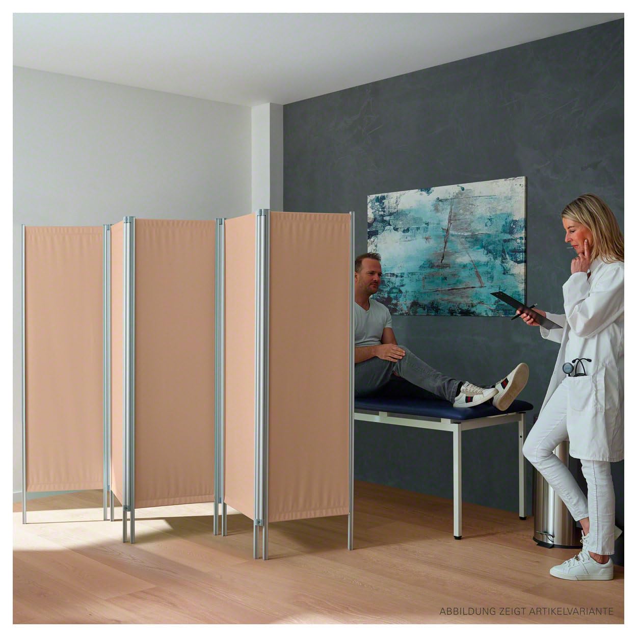 Sport-Tec Praxiseinrichtung Leichtparavent Apricot 165x101 cm