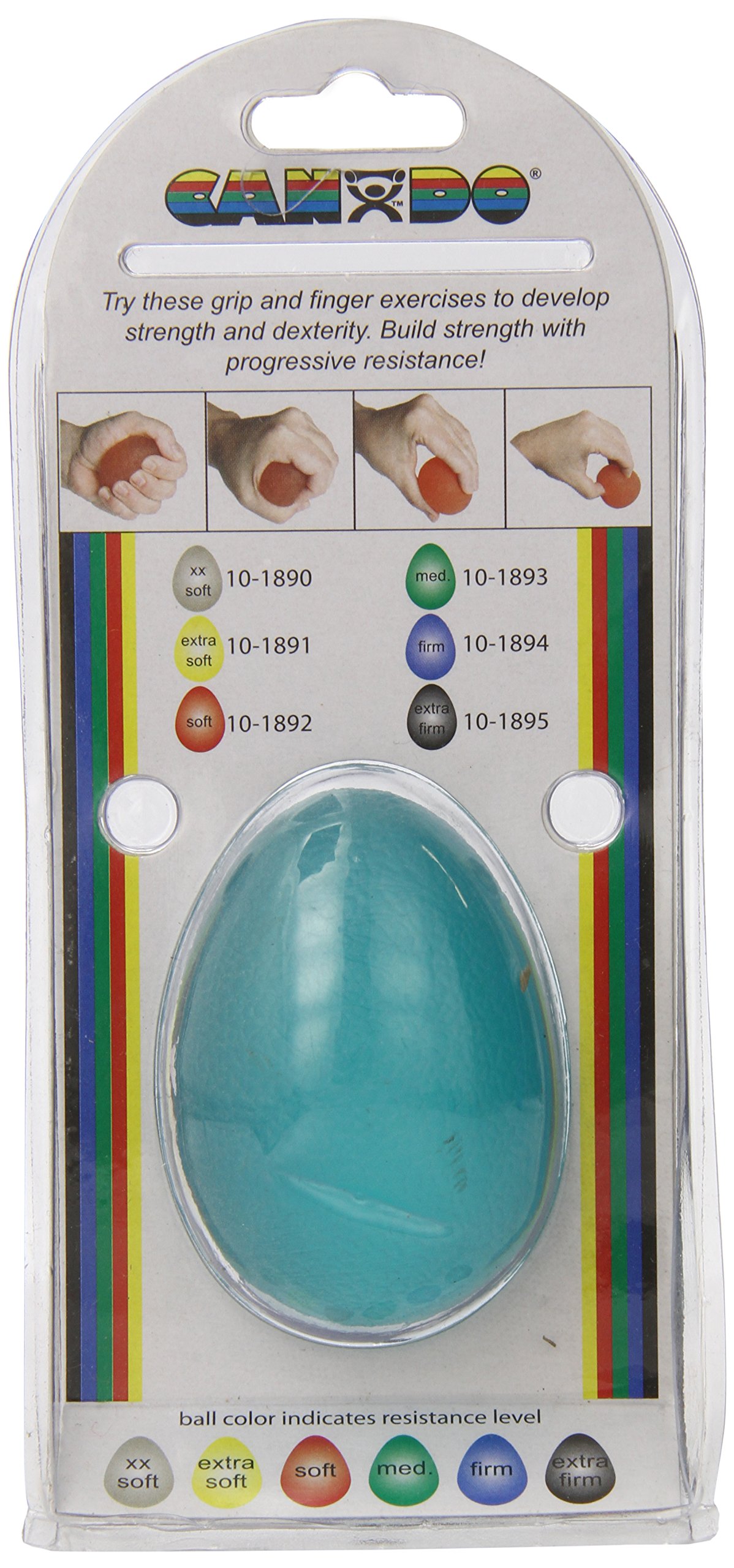 CanDo Digi-Squeeze Gel Handtrainer Groß Blau Schwer