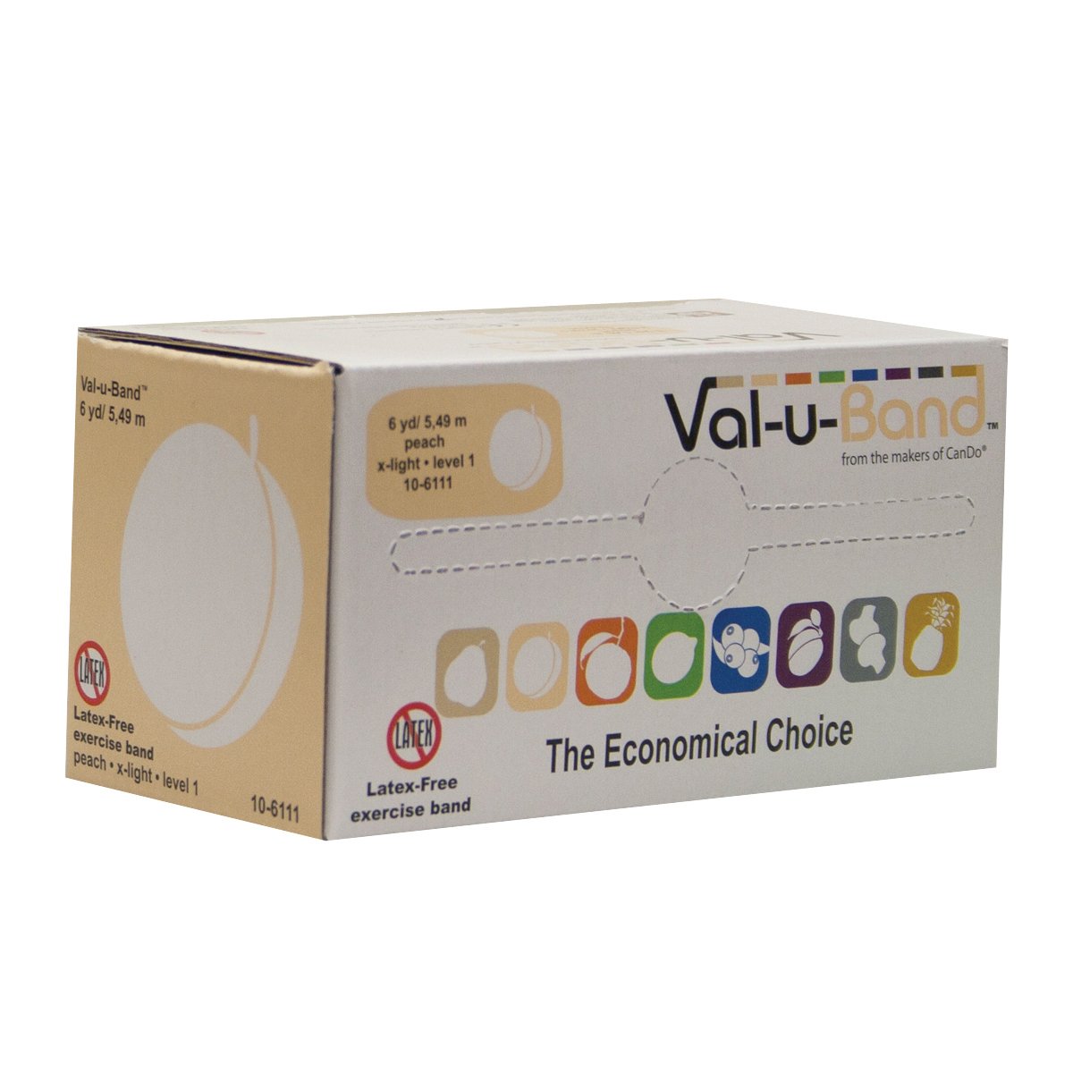 CanDo Val-u-Band Trainingsband 5,5 m pfirsich sehr leicht