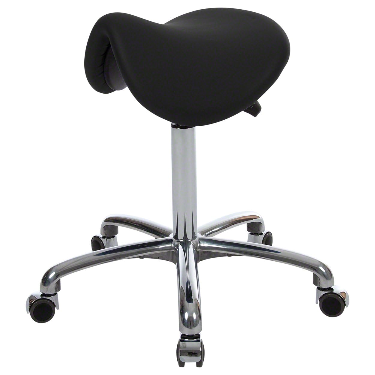 Sport-Tec Sattelhocker Exklusiv Rollhocker schwarz mit Rollen