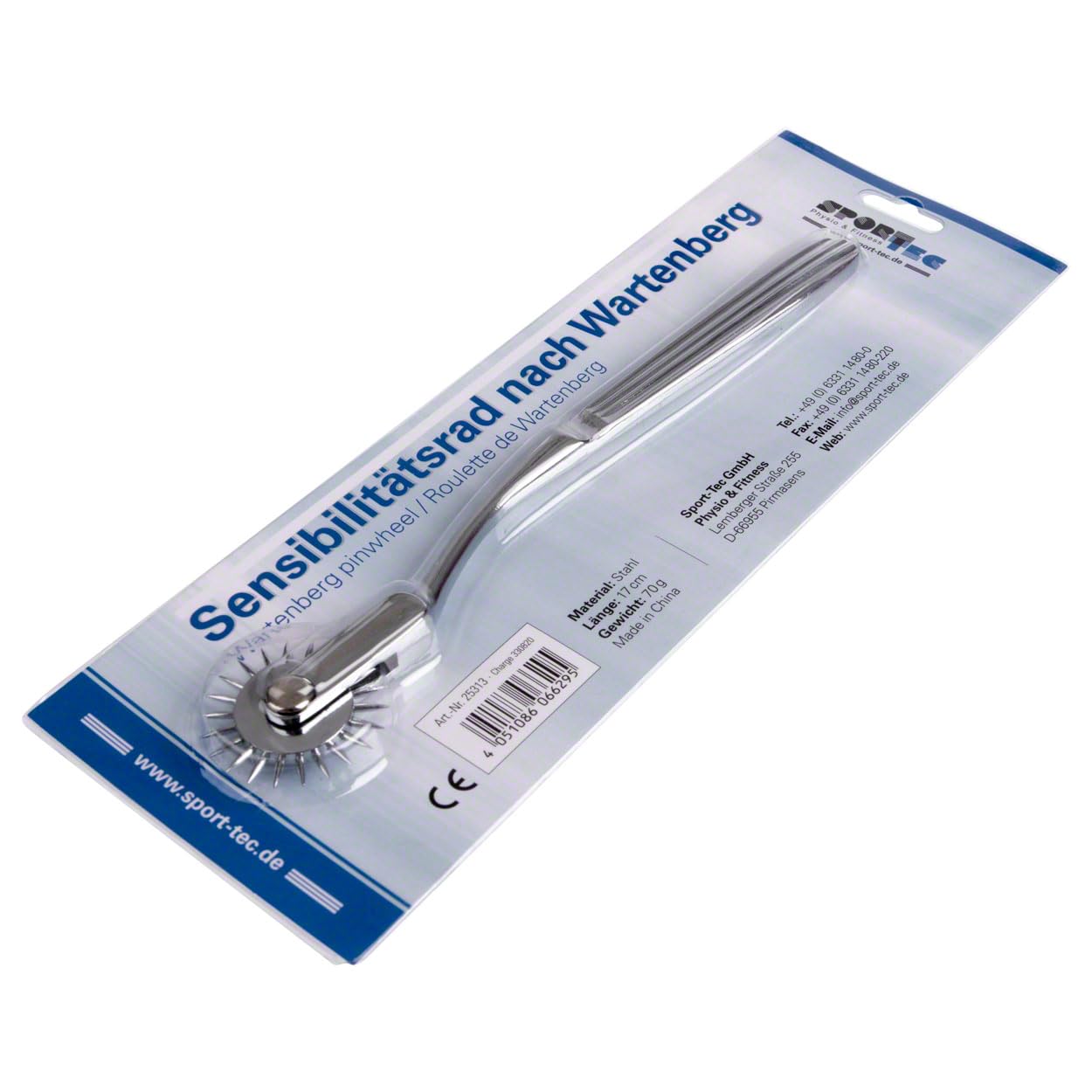 Sport-Tec Therapiegeräte Sensibilitätsrad Wartenberg 17 cm Edelstahl