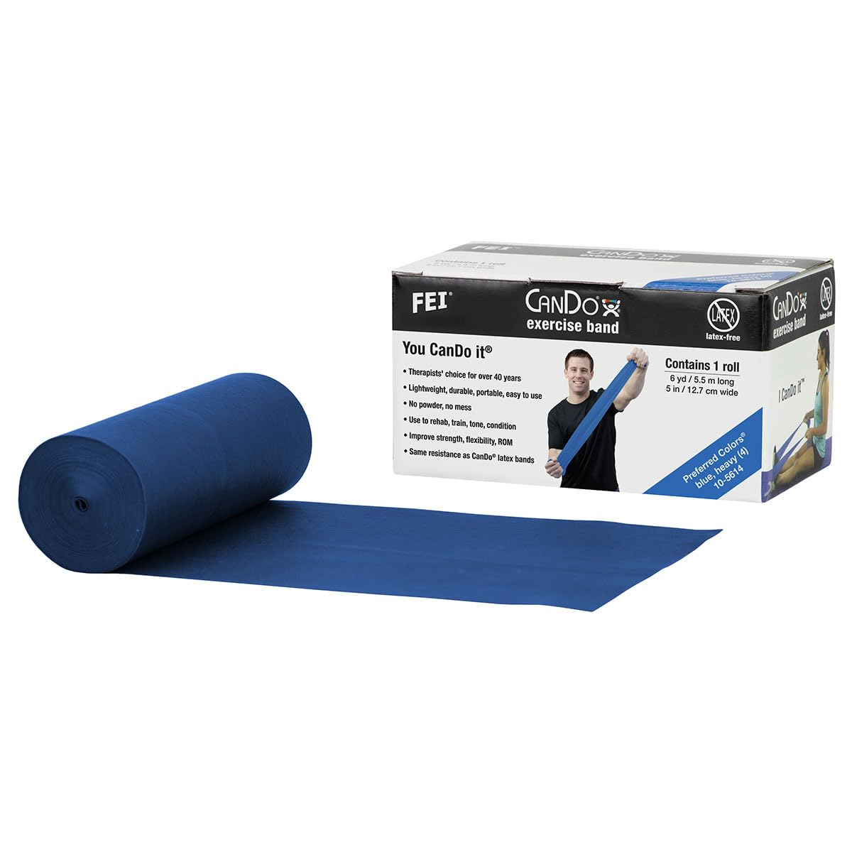 CanDo Trainingsband latexfrei 5,5 m rot leicht