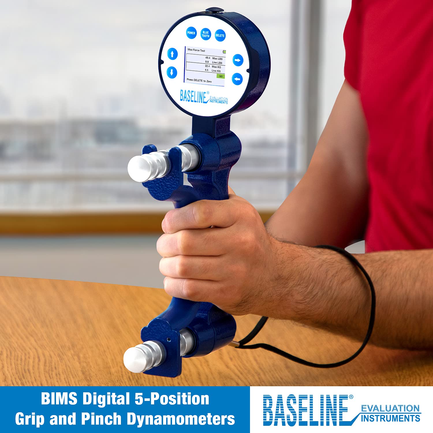 CanDo Baseline BIMS Digital Handdynamometer 5 Positionen bis 135 kg
