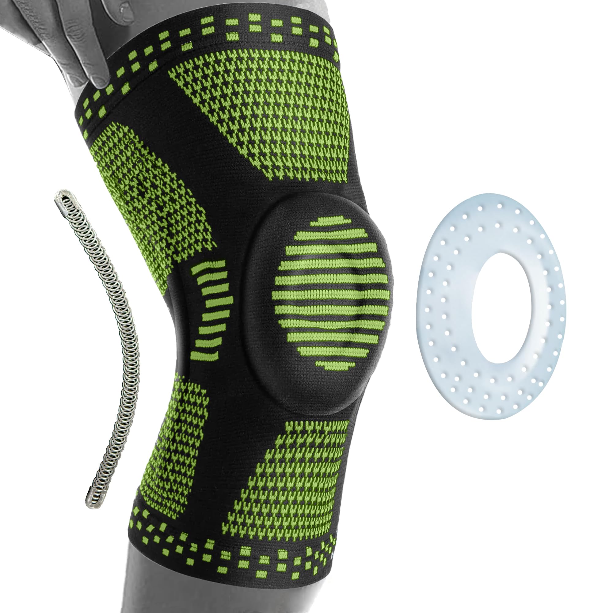 360 RELIEF Knee Support Brace Kniebandage Schwarz mit Gelenk