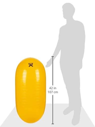 CanDo inflatable Pill Ball Gymnastikrolle 40x90 cm gelb