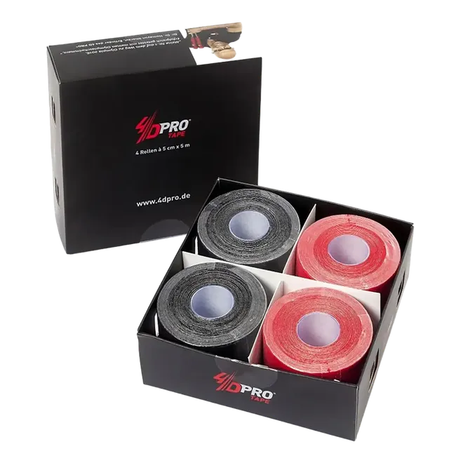 4D PRO Kinesiologisches Tape 4er-Pack Ausdauersport