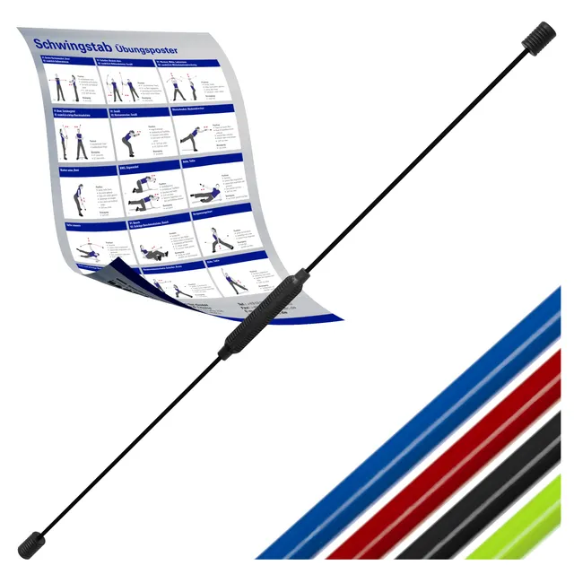 Sport-Tec Schwingstab 160 cm Schwungstab schwarz Tiefenmuskulatur