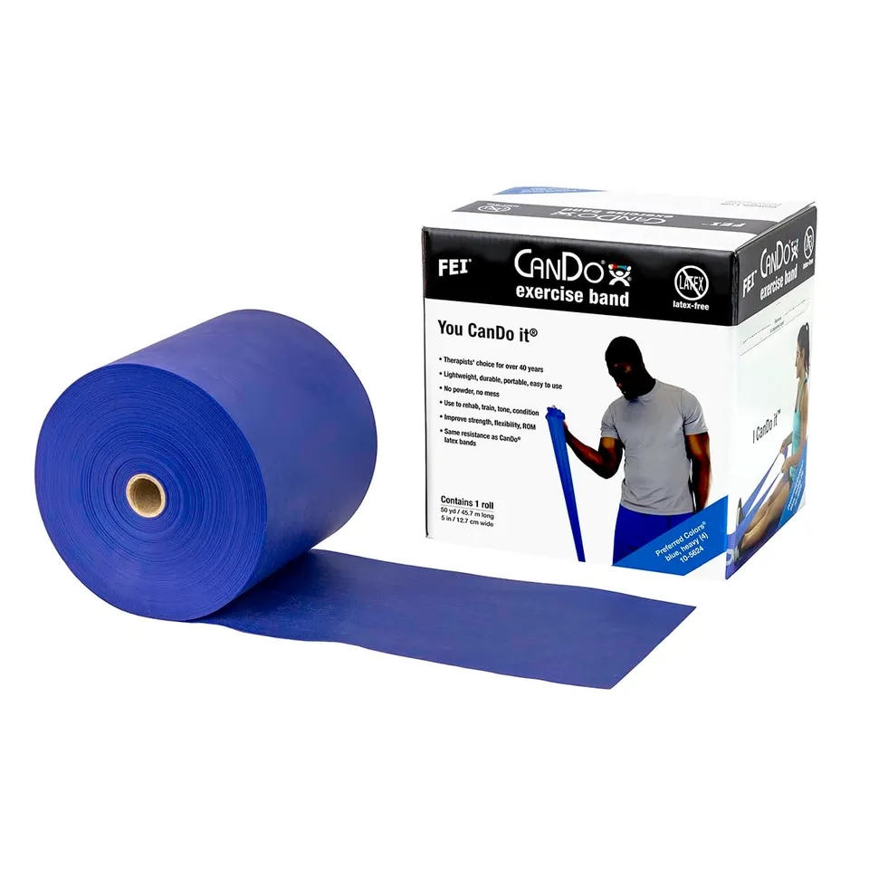 CanDo exercise bands Trainingsband latexfrei 45 m blau schwer