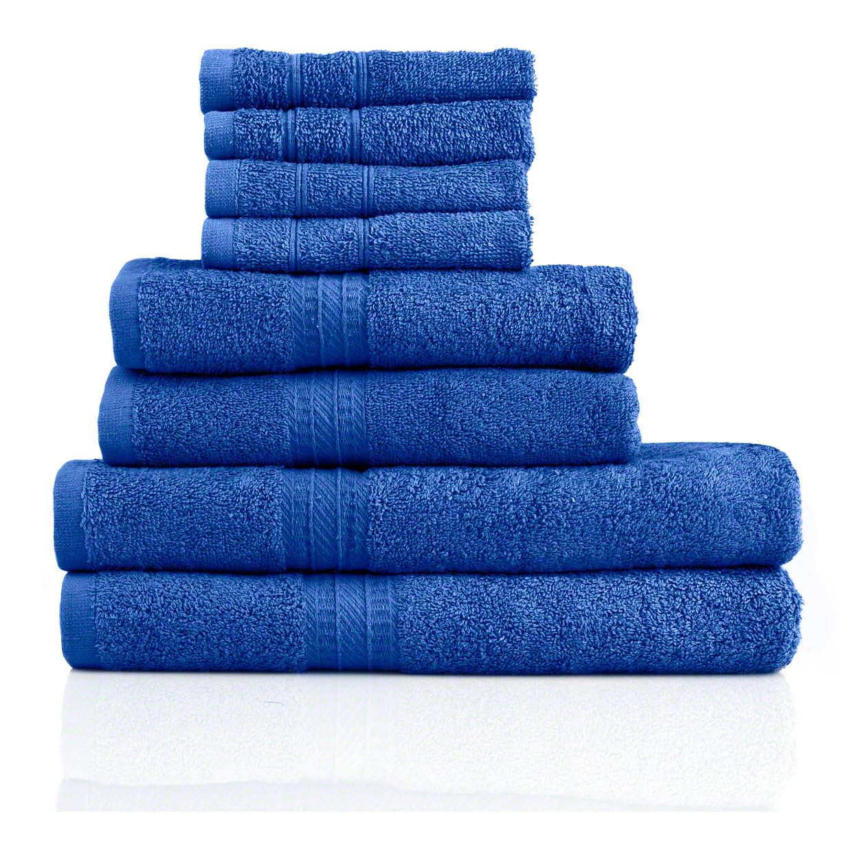 Sport-Tec Wellness Handtuch Set 8tlg Anthrazit Baumwolle