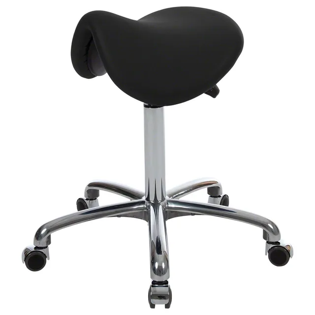 Sport-Tec Sattelhocker Exklusiv Rollhocker schwarz mit Rollen