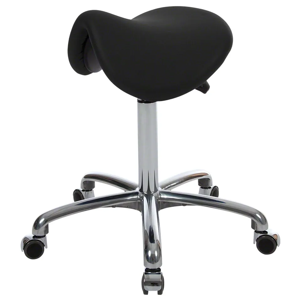 Sport-Tec Sattelhocker Exklusiv Rollhocker schwarz mit Rollen