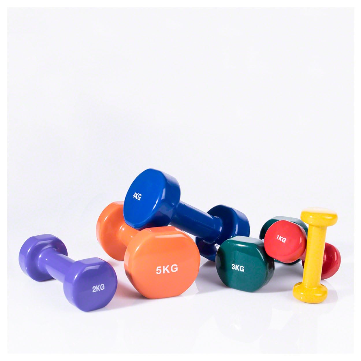 Sport-Tec Fausthantel Vinylhantel 1 kg Rot Krafttraining