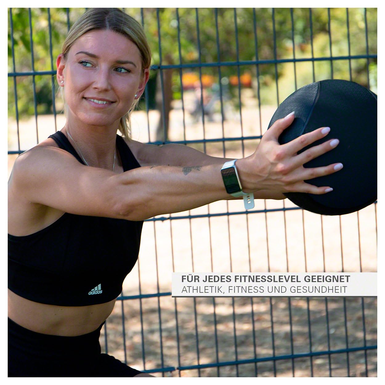 Sport-Tec Medizinball Trainingsball 10 kg schwarz Gummi
