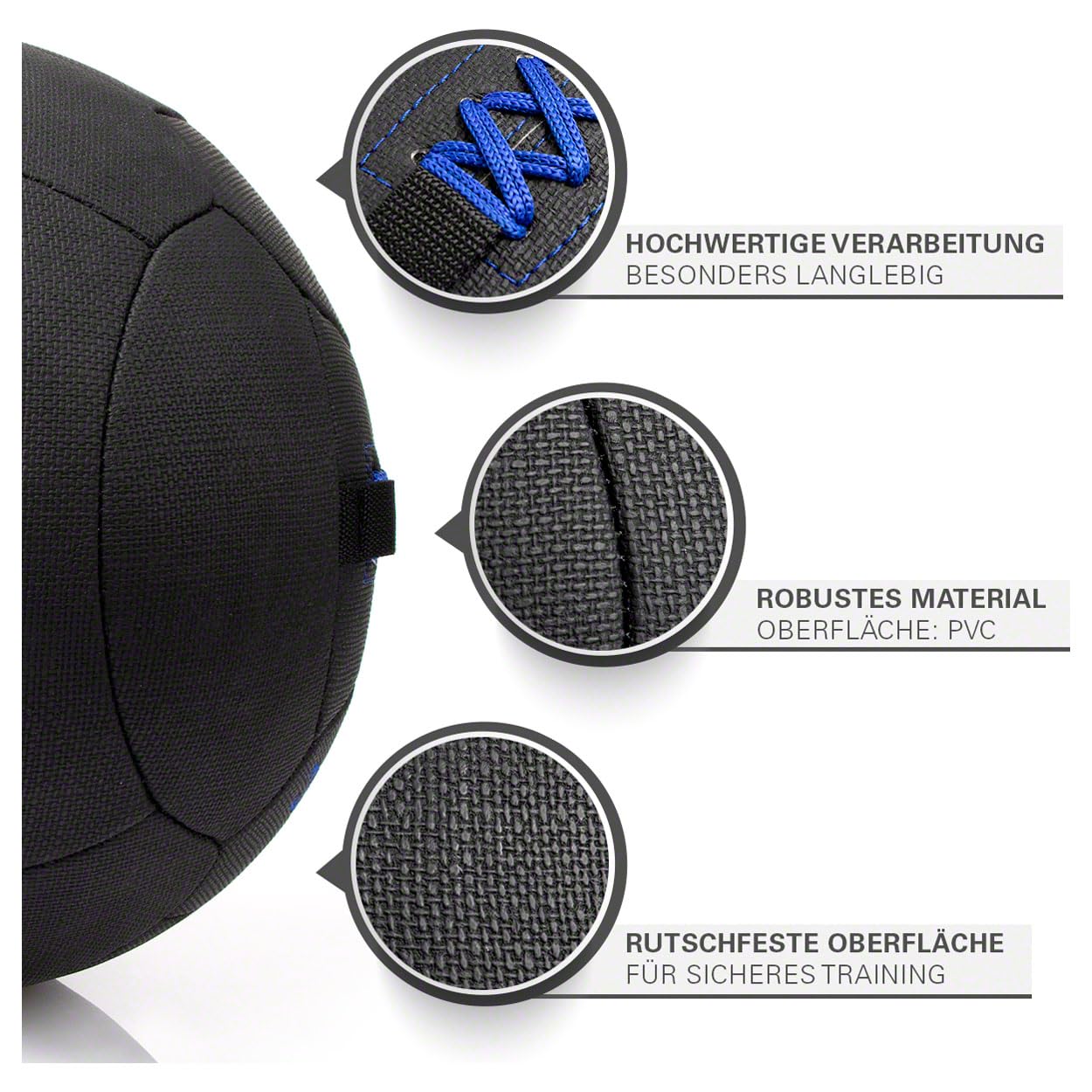 Sport-Tec Robusta Wall-Ball-Set 3-15kg 5-teilig