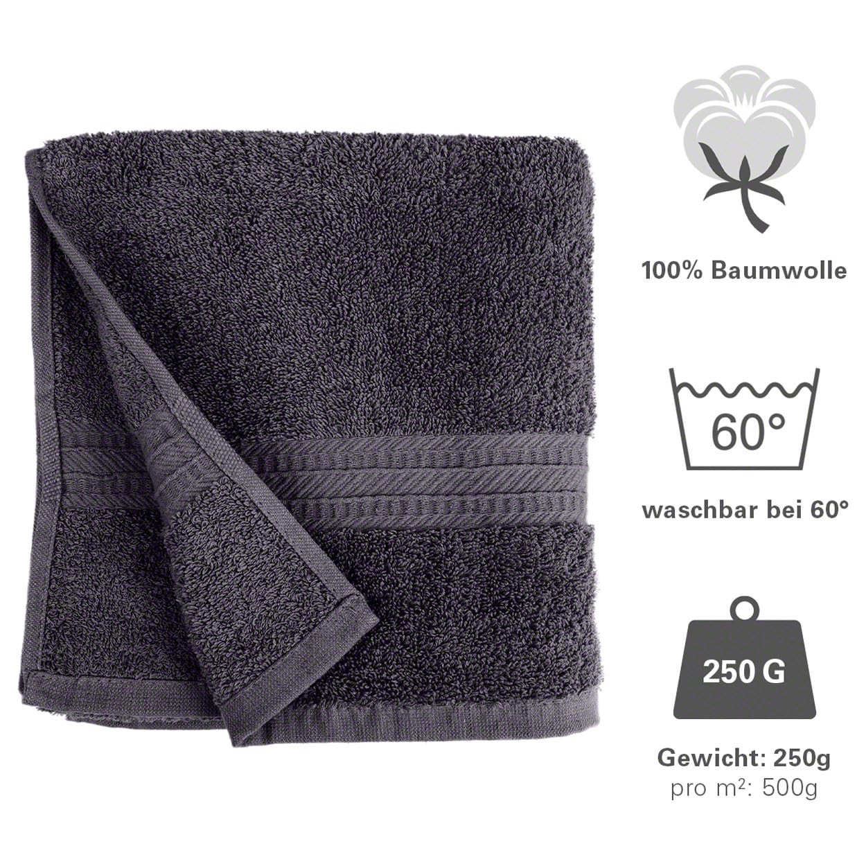Sport-Tec Wellness Handtuch Baumwolle 100x50 cm waschbar