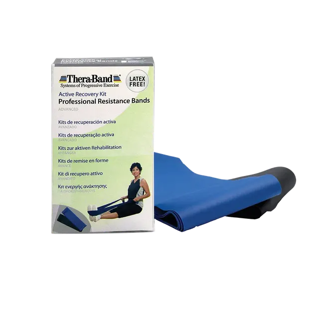 TheraBand Set Blau Schwarz Fitnessbänder latexfrei je 1,5 m