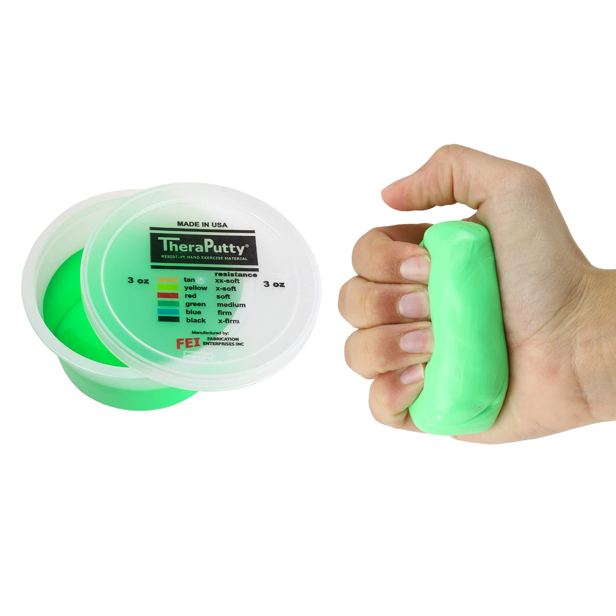 CanDo Theraputty Handknete 57 g grün medium
