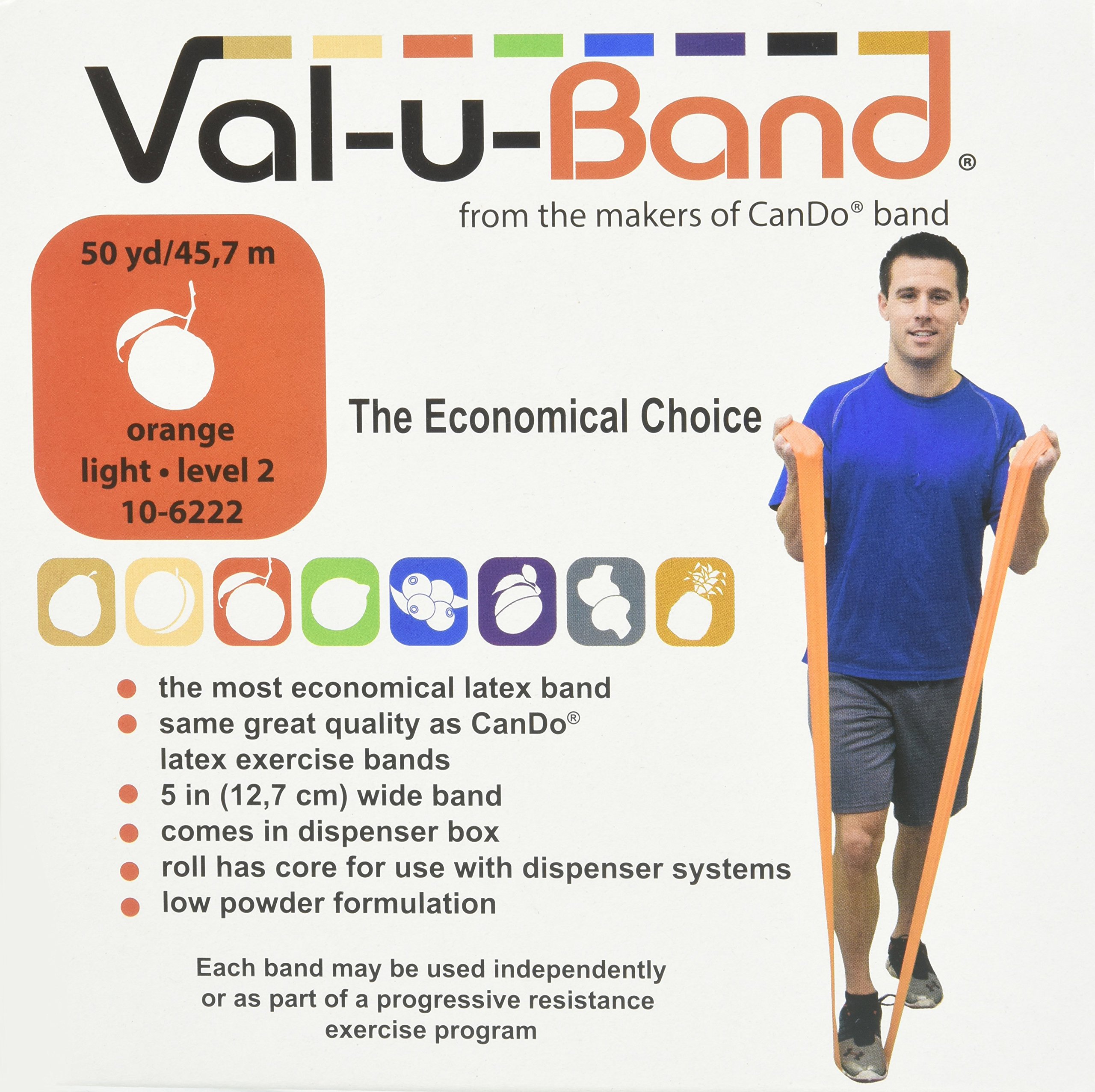 CanDo Val-u-Band Trainingsband 45 m orange sehr leicht