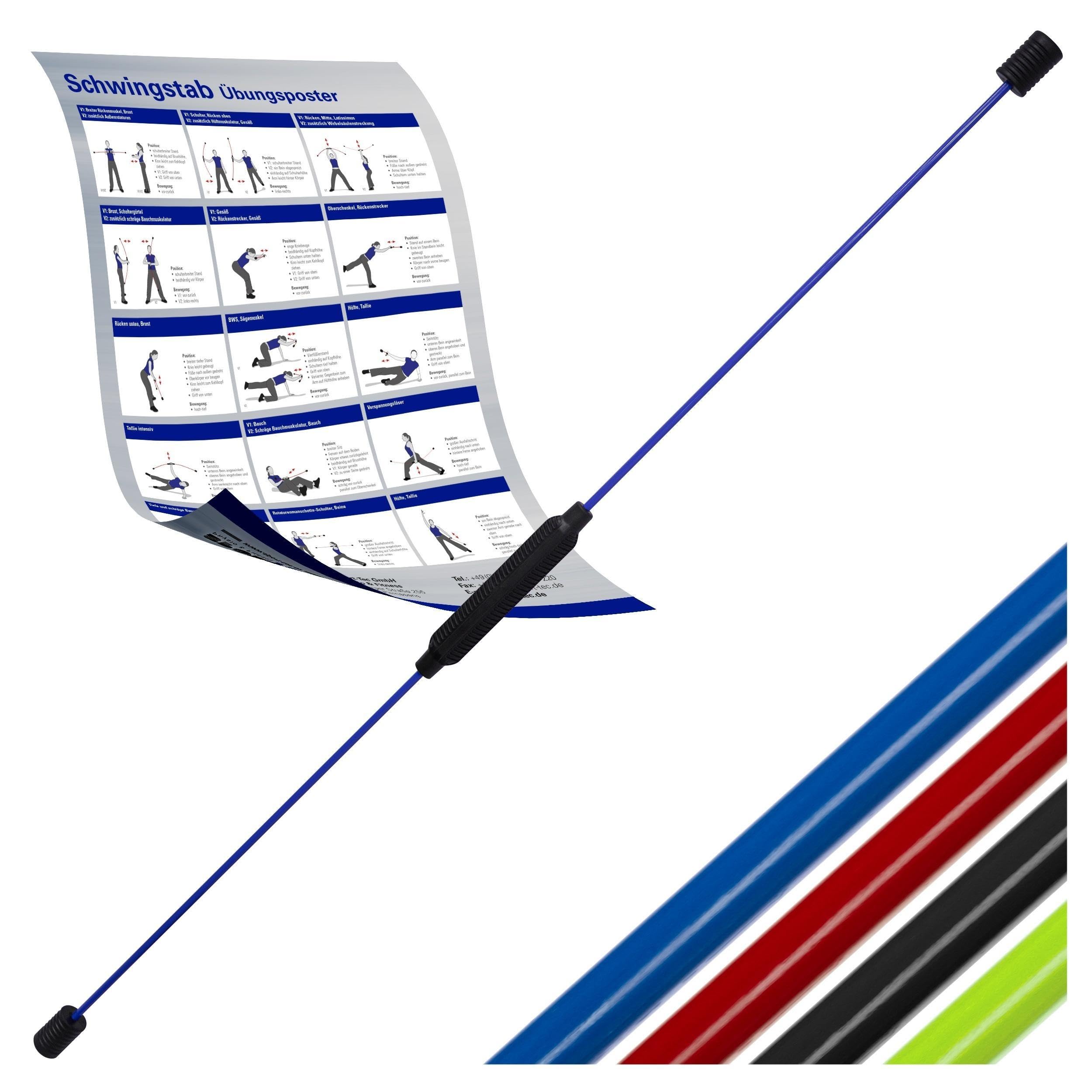 Sport-Tec Schwingstab 160 cm Schwungstab schwarz Tiefenmuskulatur