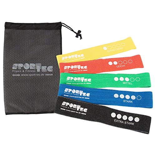 Sport-Tec Fitness-Loops Textil 5er Set 32x5,8 cm Beutel