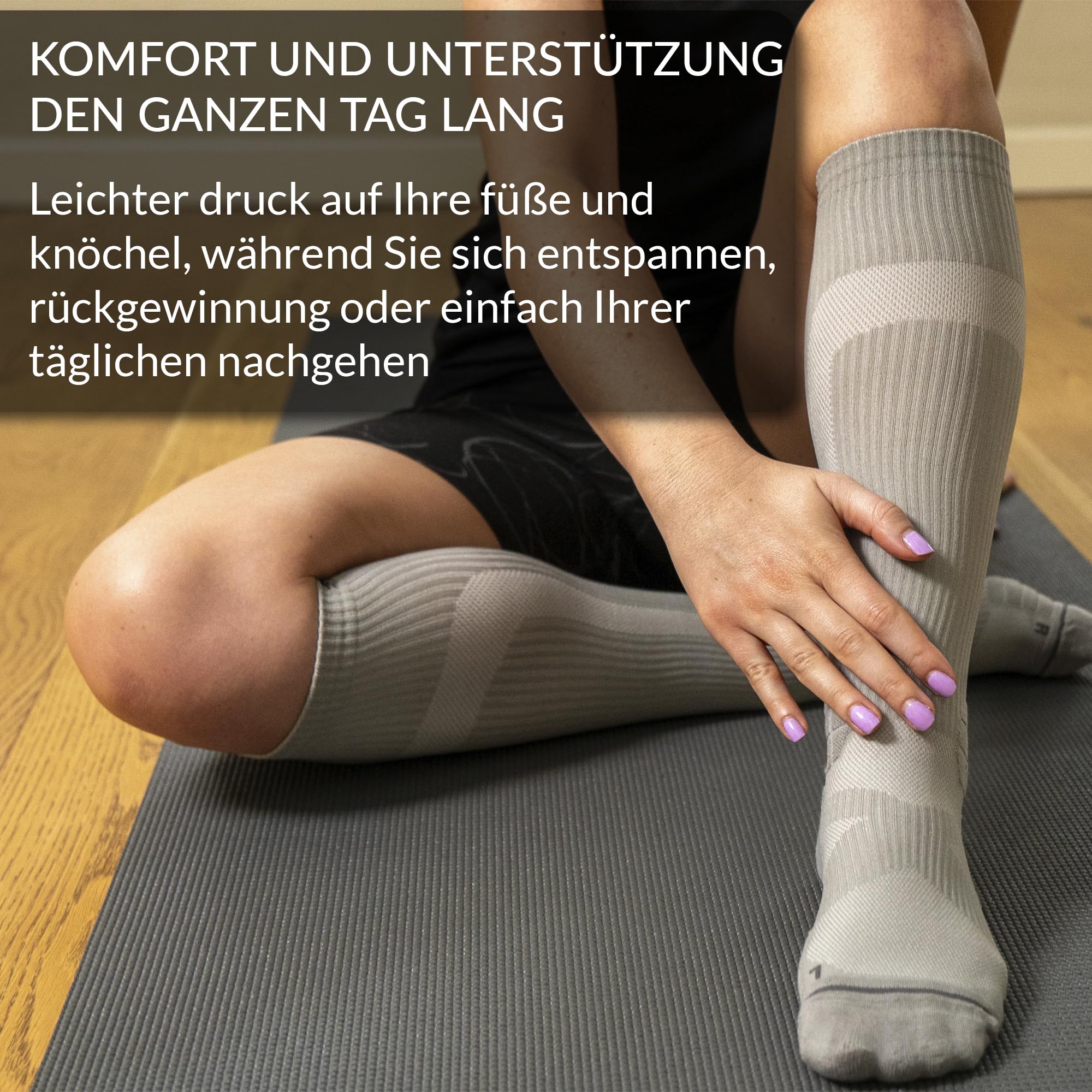 360 RELIEF Medical Compression Socks Stützstrümpfe 1Paar Grau