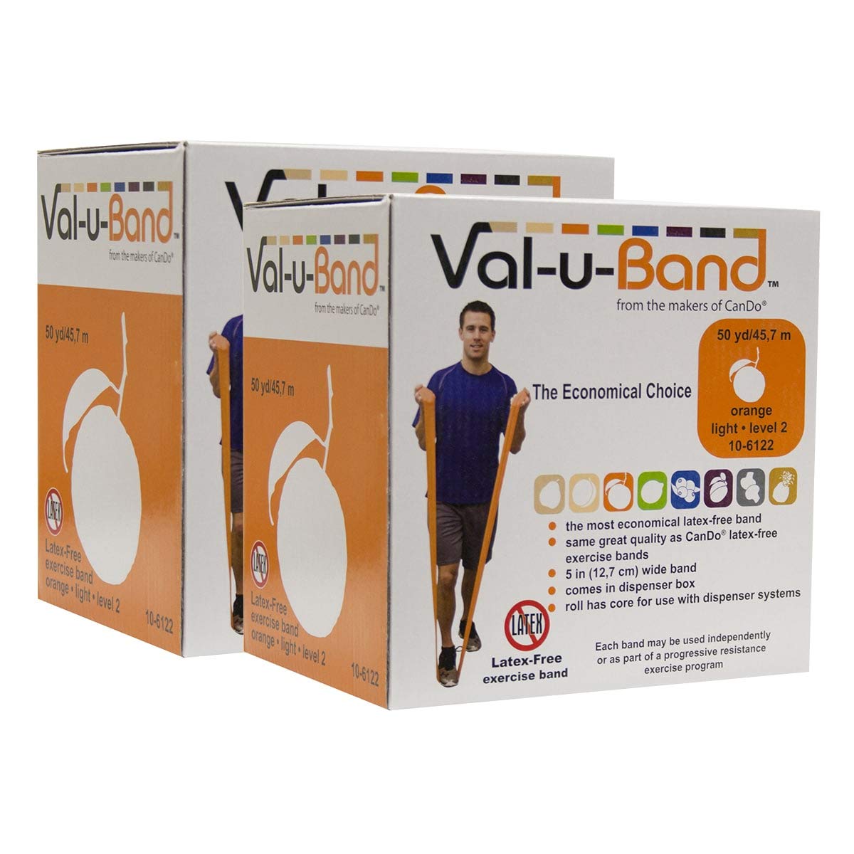 CanDo Val-u-Band Trainingsband 2x45m 5er Set latexfrei