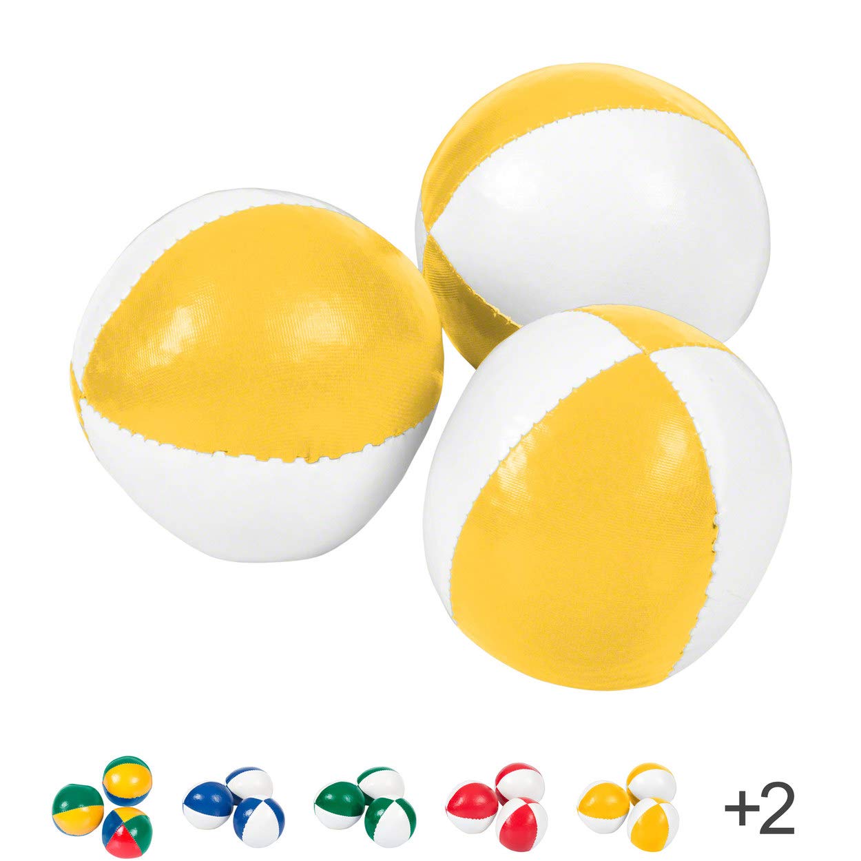 Sport-Tec Jonglierbälle 6,8 cm 3er Set Gelb-Weiß 120 g