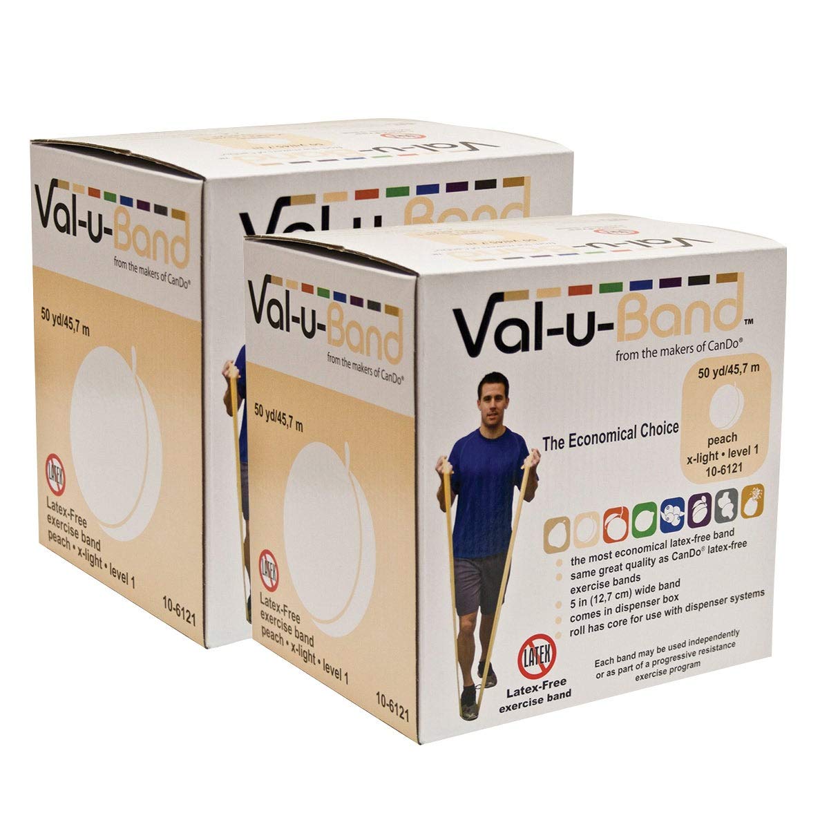 CanDo Val-u-Band Trainingsband 2x45m 5er Set latexfrei