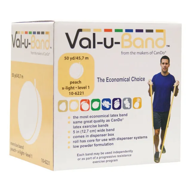 CanDo Val-u-Band Trainingsband 45m pfirsich xx-leicht