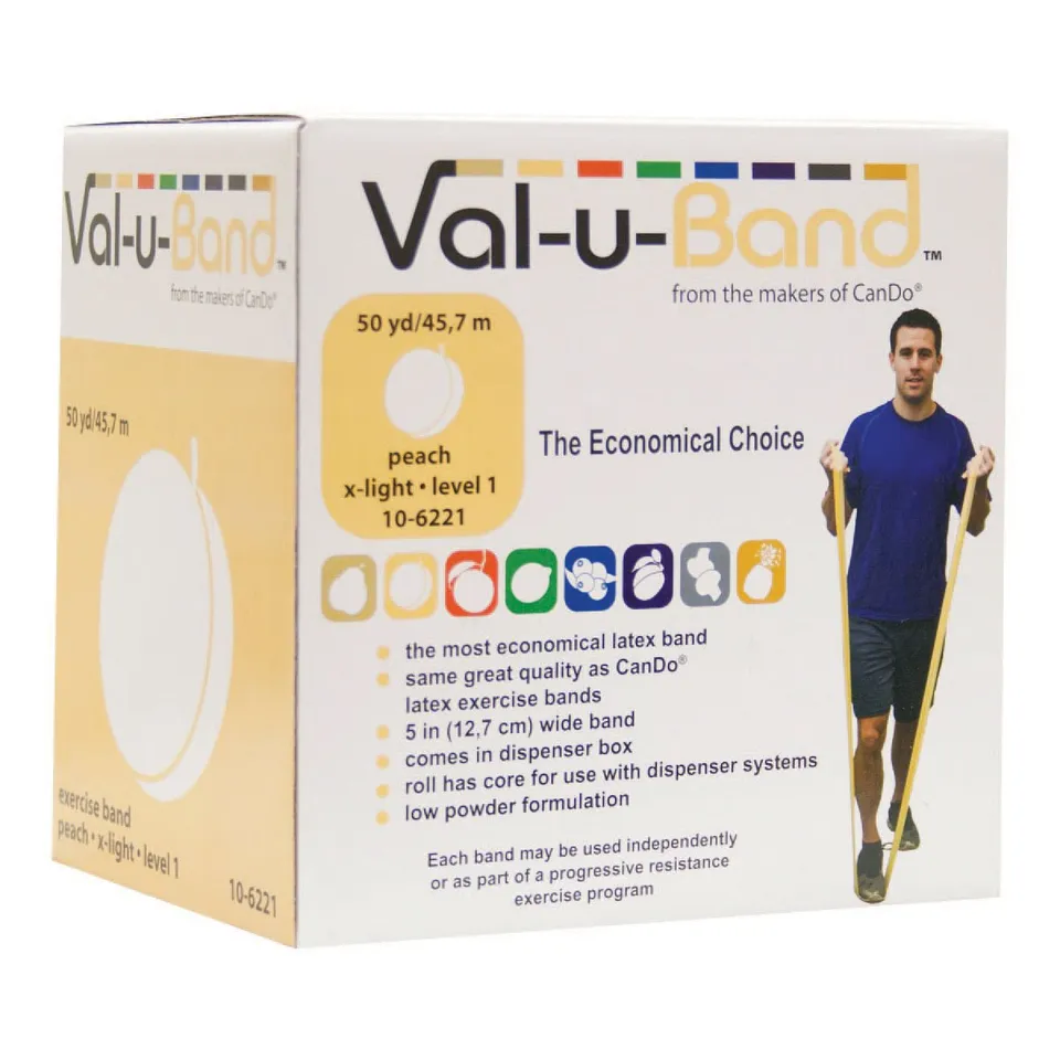 CanDo Val-u-Band Trainingsband 45m pfirsich xx-leicht